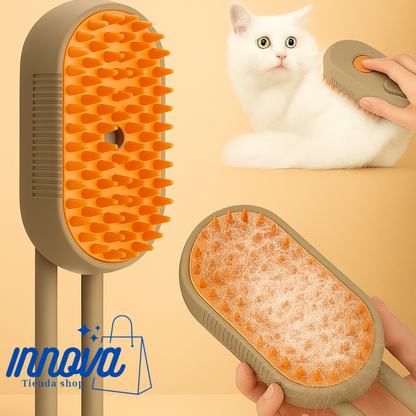 Cepillo de Vapor 3 en 1 para Mascotas